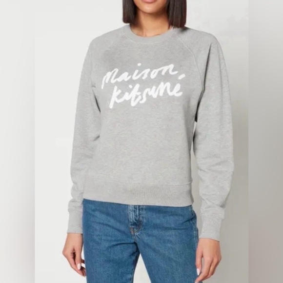 MAISON KITSUNE Tops - Maison Kitsune Sweatshirt Light Gray Size M